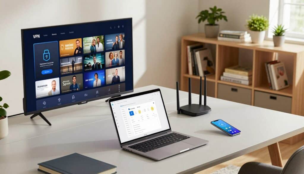 Integrated security and VPN features in IPTV service